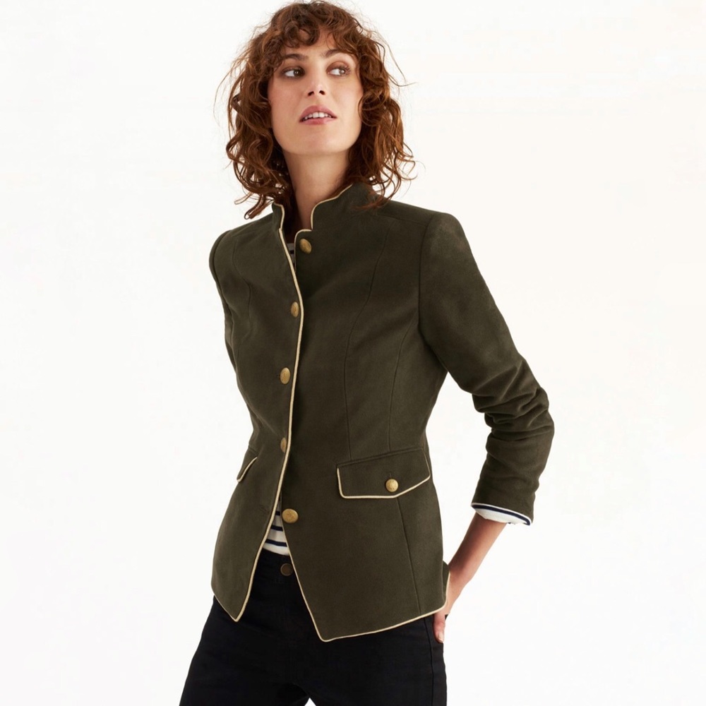 Joules Alberta Blazer Military-Style Heritage Grn